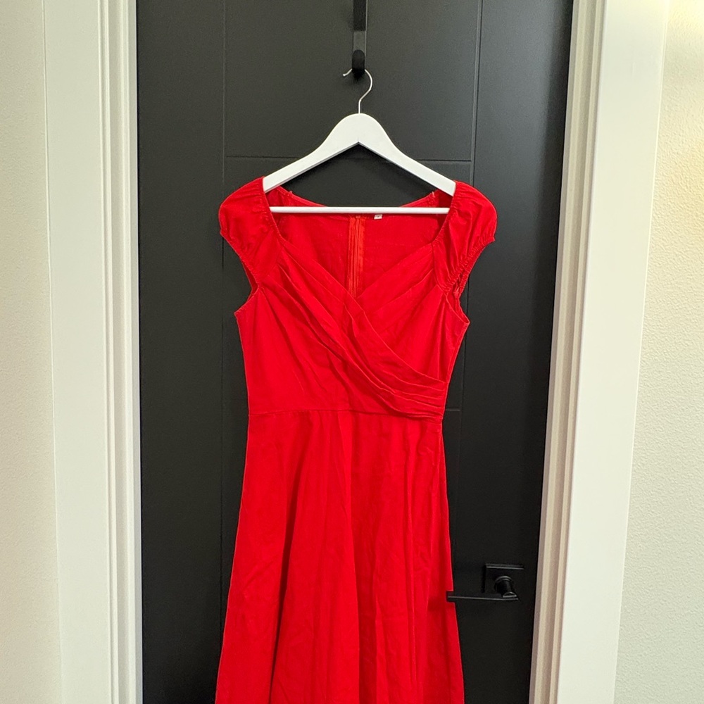 Elegant Red Cocktail Dress